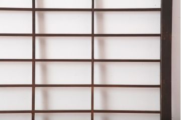 アンティーク建具　シンプルで取り入れやすい障子戸2枚セット(引き戸、建具)(R-044925)