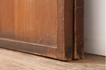 アンティーク建具　シンプルで取り入れやすい障子戸2枚セット(引き戸、建具)(R-044925)