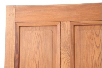 アンティーク建具　大正昭和初期　木製　杢目が美しい総ケヤキ材製のドア(木製扉)(R-044927)
