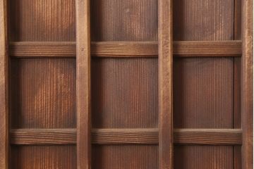 アンティーク建具　明治大正期　味のある風合いの格子扉(木製ドア)(R-044929)