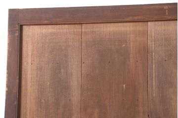 アンティーク建具　明治大正期　木味が魅力の古い格子扉(木製ドア)(R-044930)