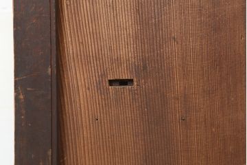 アンティーク建具　明治大正期　木味が魅力の古い格子扉(木製ドア)(R-044930)