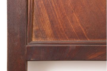 アンティーク建具　明治大正期　総ケヤキ材　鏡板一枚板　杢目が魅力の帯ドア(木製扉)(R-044931)