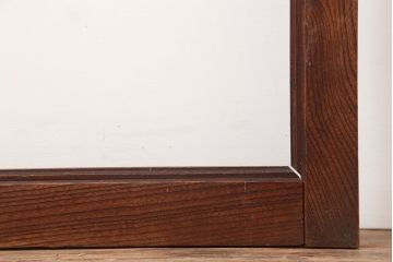 アンティーク建具　明治大正期　総ケヤキ材　鏡板一枚板　杢目が魅力の帯ドア(木製扉)(R-044931)