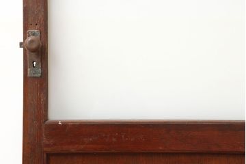アンティーク建具　昭和初期　昭和レトロな雰囲気漂うレトロな木製ドア(ガラス扉)(R-044932)