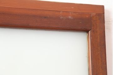 アンティーク建具　昭和初期　昭和レトロな雰囲気漂うレトロな木製ドア(ガラス扉)(R-044932)