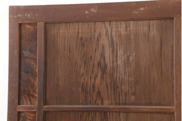 アンティーク建具　大正昭和初期　杉材一枚板　凝ったつくりの木製ドア(扉)(R-044933)