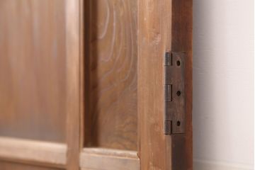 アンティーク建具　大正昭和初期　杉材一枚板　凝ったつくりの木製ドア(扉)(R-044933)