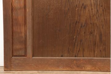 アンティーク建具　大正昭和初期　杉材一枚板　凝ったつくりの木製ドア(扉)(R-044933)