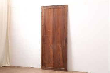 アンティーク建具　大正昭和初期　シンプルな木製扉(板戸、ドア)(R-044934)