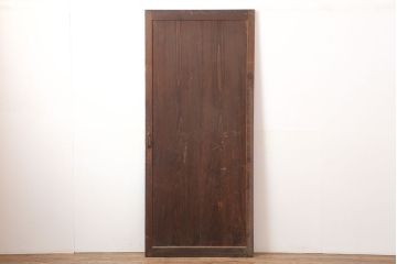 アンティーク建具　大正昭和初期　シンプルな木製扉(板戸、ドア)(R-044934)