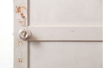 ヴィンテージ建具　昭和中期　フレンチナチュラルな空間に合うペイントドア　(R-044939)