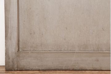 アンティーク建具　昭和中期　ダイヤガラス入り　フレンチシャビーにも合うペイントドア(木製扉)(R-044940)