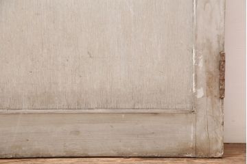 アンティーク建具　昭和中期　ダイヤガラス入り　フレンチシャビーにも合うペイントドア(木製扉)(R-044940)