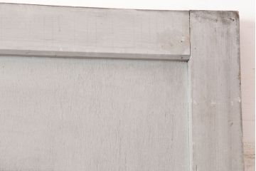 アンティーク建具　昭和中期　ダイヤガラス入り　フレンチシャビーにも合うペイントドア(木製扉)(R-044940)