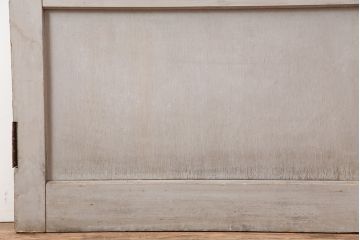 アンティーク建具　昭和中期　ダイヤガラス入り　フレンチシャビーにも合うペイントドア(木製扉)(R-044940)