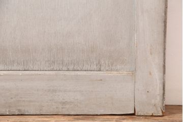 アンティーク建具　昭和中期　ダイヤガラス入り　フレンチシャビーにも合うペイントドア(木製扉)(R-044940)