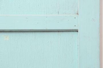 アンティーク建具　昭和中期　ダイヤガラス入り　フレンチシャビーにも合うペイントドア(木製扉)(R-044941)