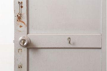 ヴィンテージ建具　昭和中期　フレンチナチュラルな空間に合うペイントドア　(R-044942)