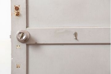 アンティーク建具　昭和中期　フレンチナチュラルな空間に合うペイントドア(木製扉)(R-044943)