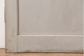 アンティーク建具　昭和中期　レトロなダイヤガラス入りのペイントドア(木製扉)(R-044944)