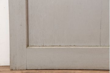 アンティーク建具　昭和中期　レトロなダイヤガラス入りのペイントドア(木製扉)(R-044944)