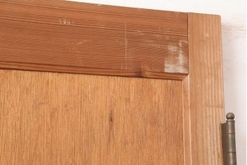 ヴィンテージ建具　昭和中期　シンプルで取り入れやすい両開き親子ドア2枚(1対)セット　(R-044946)