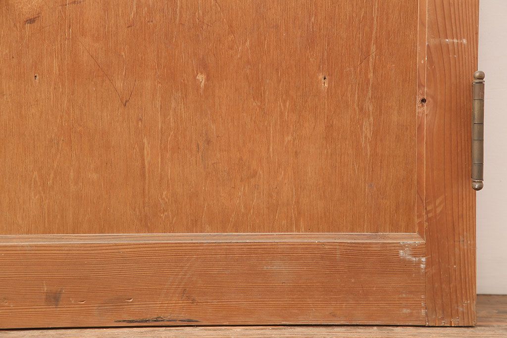 ヴィンテージ建具　昭和中期　シンプルで取り入れやすい両開き親子ドア2枚(1対)セット　(R-044946)