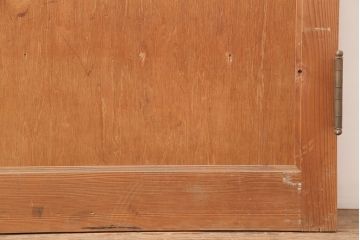 ヴィンテージ建具　昭和中期　シンプルで取り入れやすい両開き親子ドア2枚(1対)セット　(R-044946)