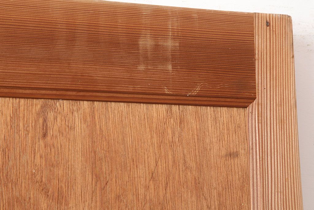 ヴィンテージ建具　昭和中期　シンプルで取り入れやすい両開き親子ドア2枚(1対)セット　(R-044946)