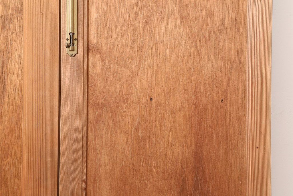 ヴィンテージ建具　昭和中期　シンプルで取り入れやすい両開き親子ドア2枚(1対)セット　(R-044946)