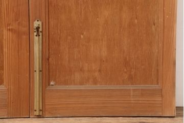 ヴィンテージ建具　昭和中期　シンプルで取り入れやすい両開き親子ドア2枚(1対)セット　(R-044946)