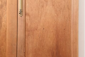 アンティーク建具　昭和中期　両開き　大正ロマン風に仕上がる親子ドア(木製扉)(R-044946)