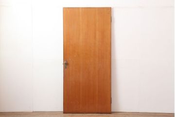 ヴィンテージ建具　昭和レトロ　シンプルなデザインが合わせやすい木製ドア(扉、ビンテージ)(R-044947)