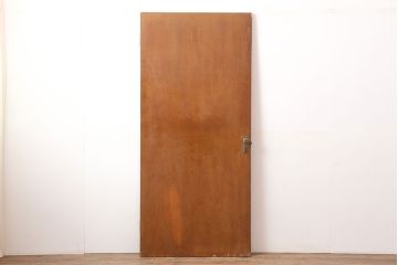 ヴィンテージ建具　昭和レトロ　シンプルなデザインが合わせやすい木製ドア(扉、ビンテージ)(R-044947)