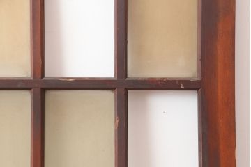 アンティーク建具　昭和初期　総ヒノキ材　上手物!凛とした佇まいが魅力の木製ドア(ガラス扉)(R-044951)