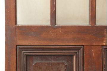 アンティーク建具　昭和初期　総ヒノキ材　上手物!凛とした佇まいが魅力の木製ドア(ガラス扉)(R-044951)
