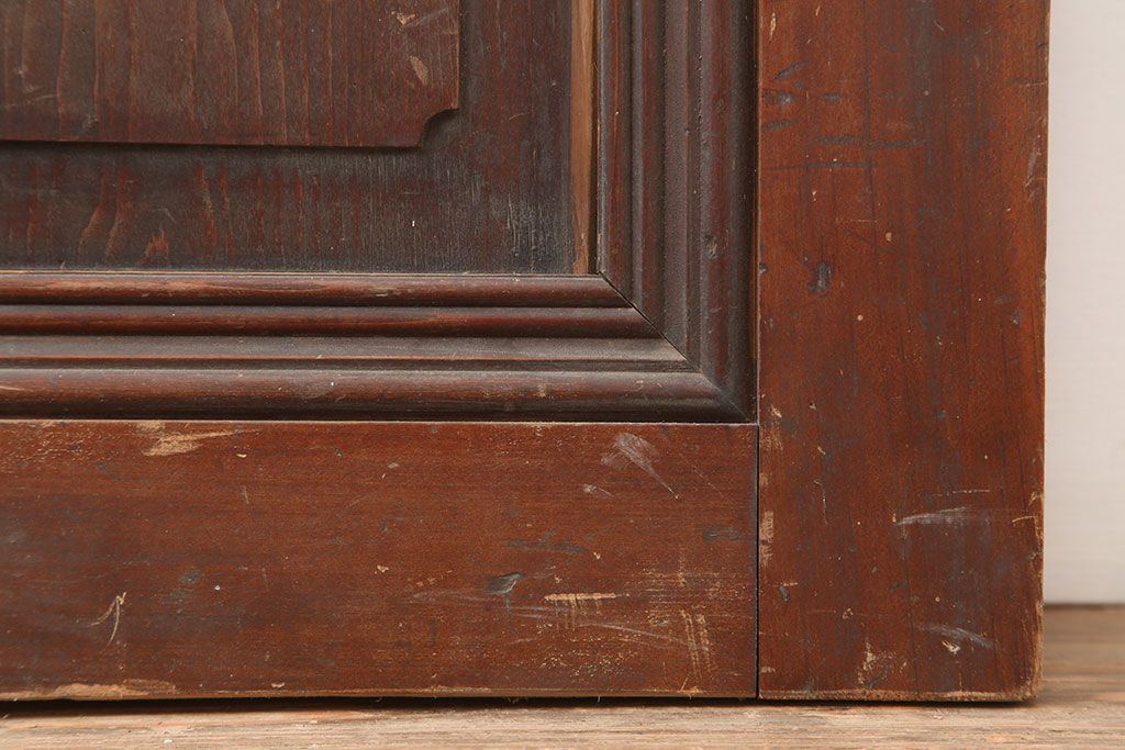 アンティーク建具　昭和初期　総ヒノキ材　上手物!凛とした佇まいが魅力の木製ドア(ガラス扉)(R-044951)