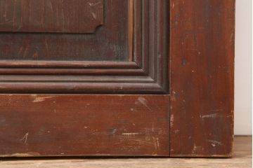 アンティーク建具　昭和初期　総ヒノキ材　上手物!凛とした佇まいが魅力の木製ドア(ガラス扉)(R-044951)