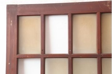アンティーク建具　昭和初期　総ヒノキ材　上手物!凛とした佇まいが魅力の木製ドア(ガラス扉)(R-044951)