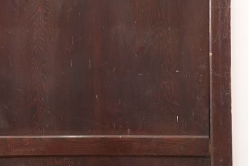 アンティーク建具　明治期　古い木の風合いが魅力のシンプルな板戸2枚セット(帯戸、引き戸)(R-044953)