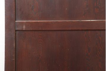 アンティーク建具　明治期　古い木の風合いが魅力のシンプルな板戸2枚セット(帯戸、引き戸)(R-044953)