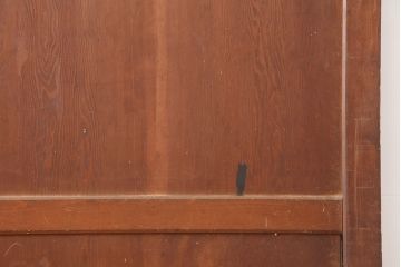 アンティーク建具　明治期　古い木の風合いが魅力のシンプルな板戸2枚セット(帯戸、引き戸)(R-044953)