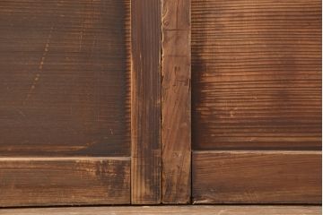 アンティーク建具　昭和初期　和モダンな雰囲気作りにおすすめのガラス障子戸4枚セット(引き戸)(R-044954)