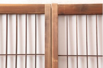 アンティーク建具　昭和初期　和モダンな雰囲気作りにおすすめのガラス障子戸4枚セット(引き戸)(R-044954)