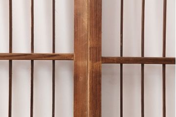 アンティーク建具　昭和初期　和モダンな雰囲気作りにおすすめのガラス障子戸4枚セット(引き戸)(R-044954)