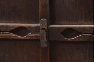 和製アンティーク　明治期　六尺　出し14杯付き　和の風格漂う重ね水屋箪笥・重ね(収納棚、戸棚、チェスト、引き出し、収納箪笥、整理たんす)(R-044957)