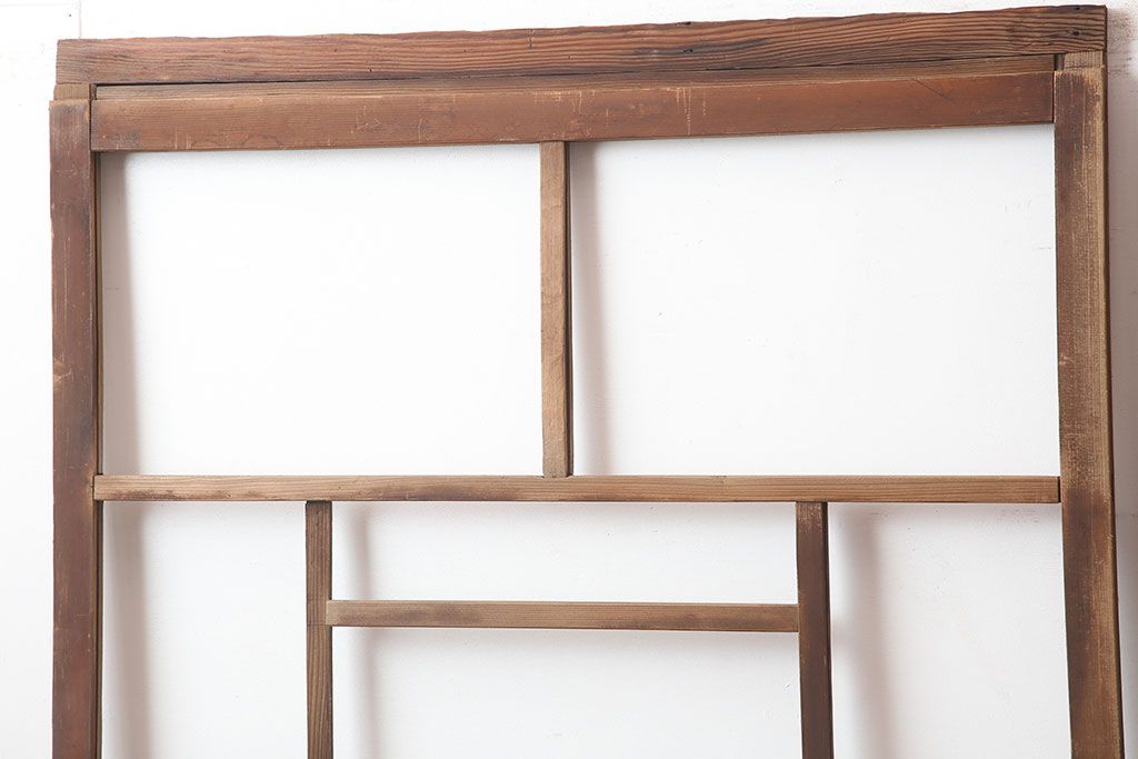 アンティーク建具　昭和初期　大正ロマンの空間におすすめのガラス戸2枚セット(引き戸)(R-044968)