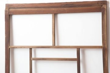 アンティーク建具　昭和初期　大正ロマンの空間におすすめのガラス戸2枚セット(引き戸)(R-044968)