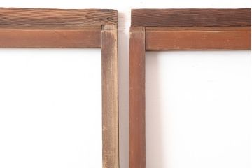 アンティーク建具　昭和初期　大正ロマンの空間におすすめのガラス戸2枚セット(引き戸)(R-044968)